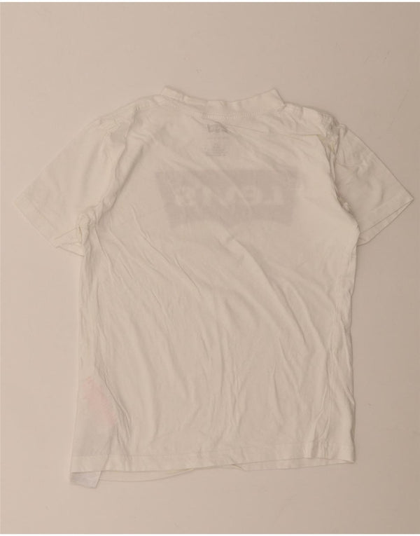 Levi's Jungen-T-Shirt mit Grafik, 11–12 Jahre, weiße Baumwolle