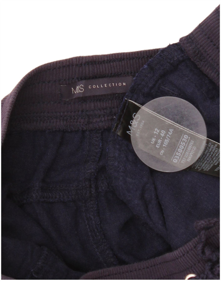 Marks & Spencer Damen Chinoshorts UK 12 Medium W32 Marineblaues Leinen