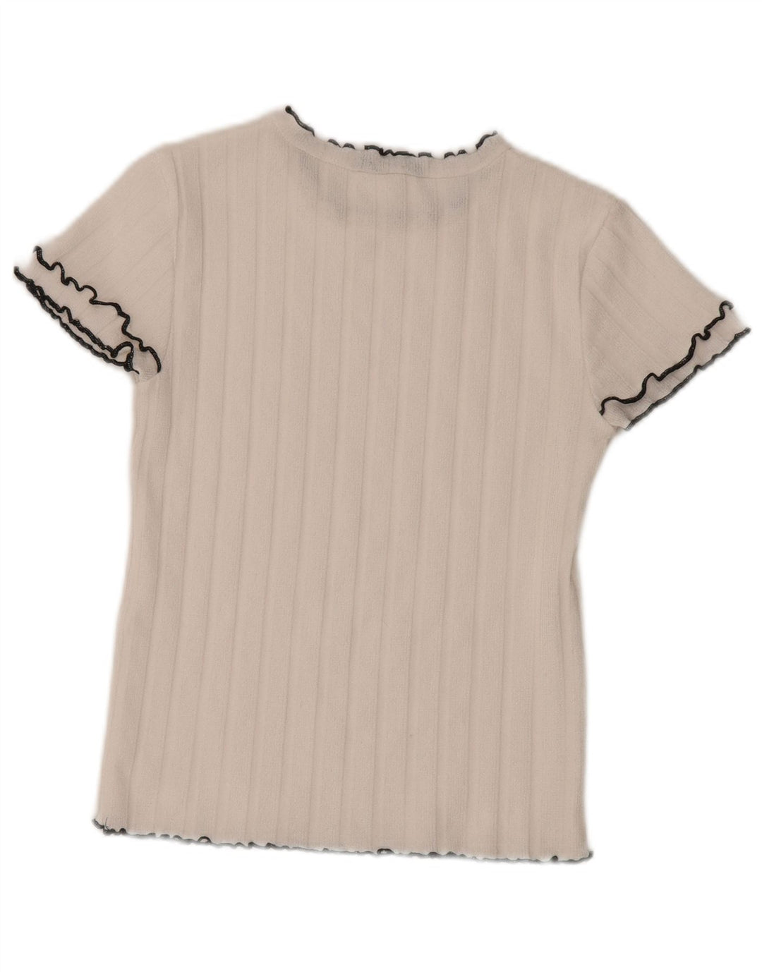 Zara Damen T-Shirt Top UK 12 Medium Weiß