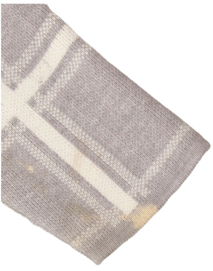 Marks & Spencer Damen-Pullover mit Rundhalsausschnitt, Gr. 40, Größe L, grau kariert