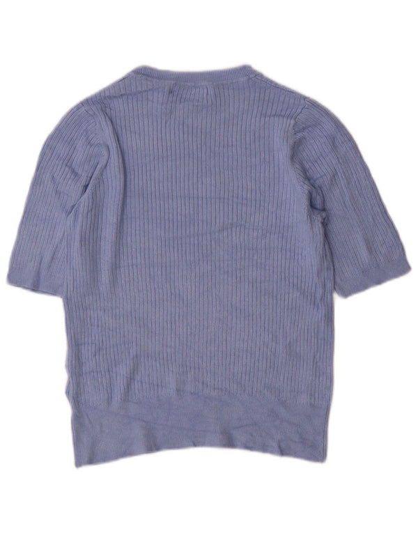 Marks & Spencer Damen-Pullover mit U-Boot-Ausschnitt, Gr. 12, Mittelblau