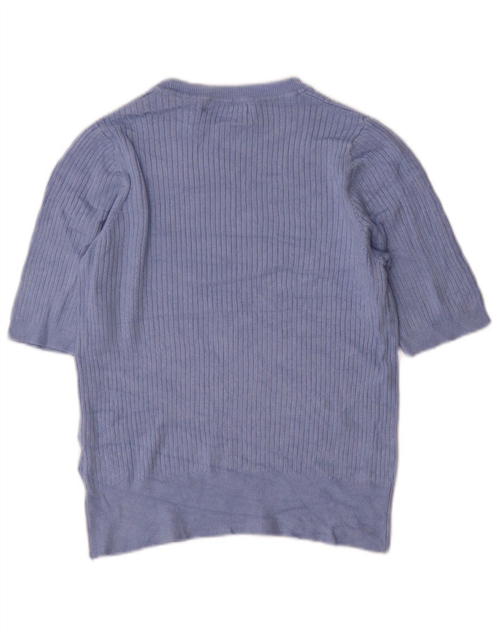 Marks & Spencer Damen-Pullover mit U-Boot-Ausschnitt, Gr. 12, Mittelblau