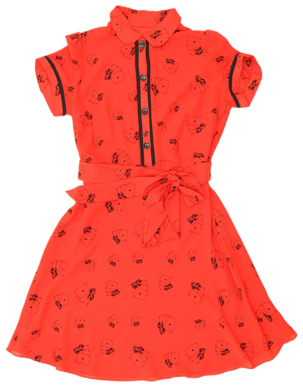 Myleene Klass Damen Playing Cards A-Linien-Kleid UK 14 Mittelrot