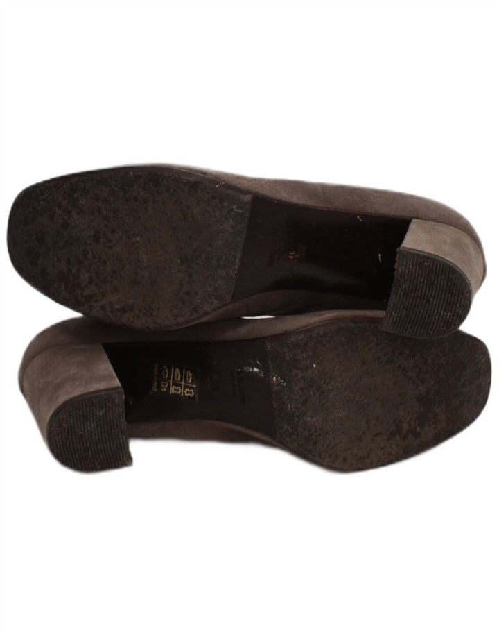 Napoleoni Damen-Pumps aus Wildleder, UK-Größe 5, graues Leder