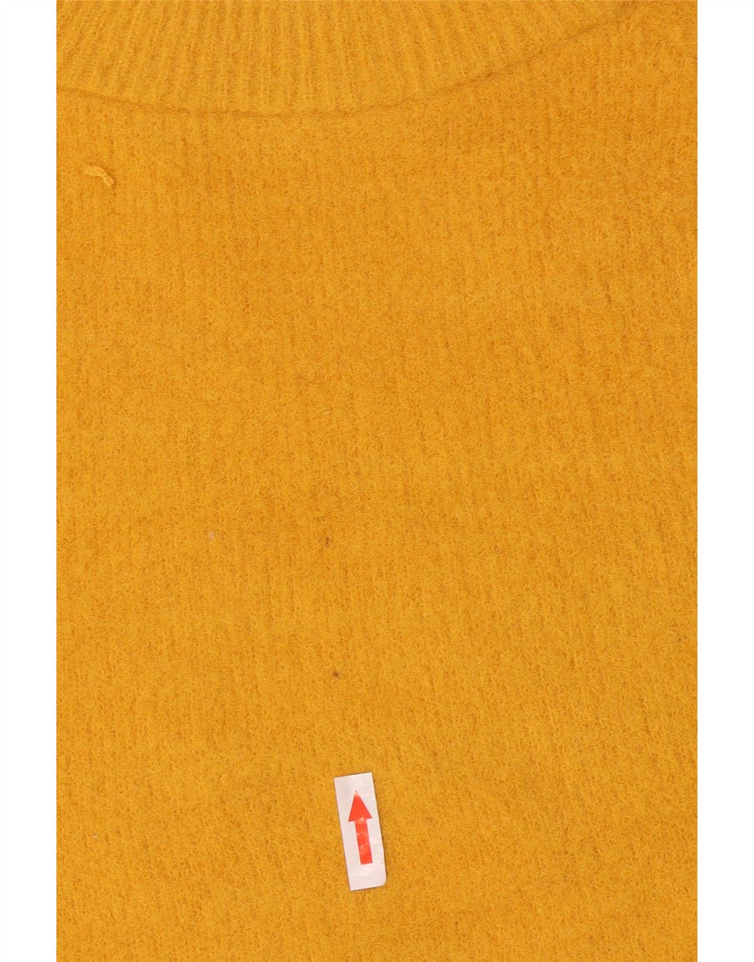 Zara Damen-Pullover mit Rundhalsausschnitt, UK 14, mittelgelbes Nylon