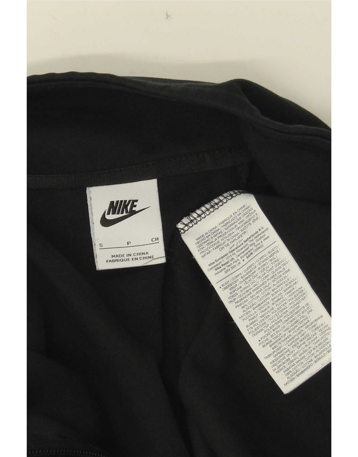 Nike Damen-Sweatshirt mit übergroßem Crop-Ausschnitt und Reißverschluss, Gr. 10, Größe S, Schwarz