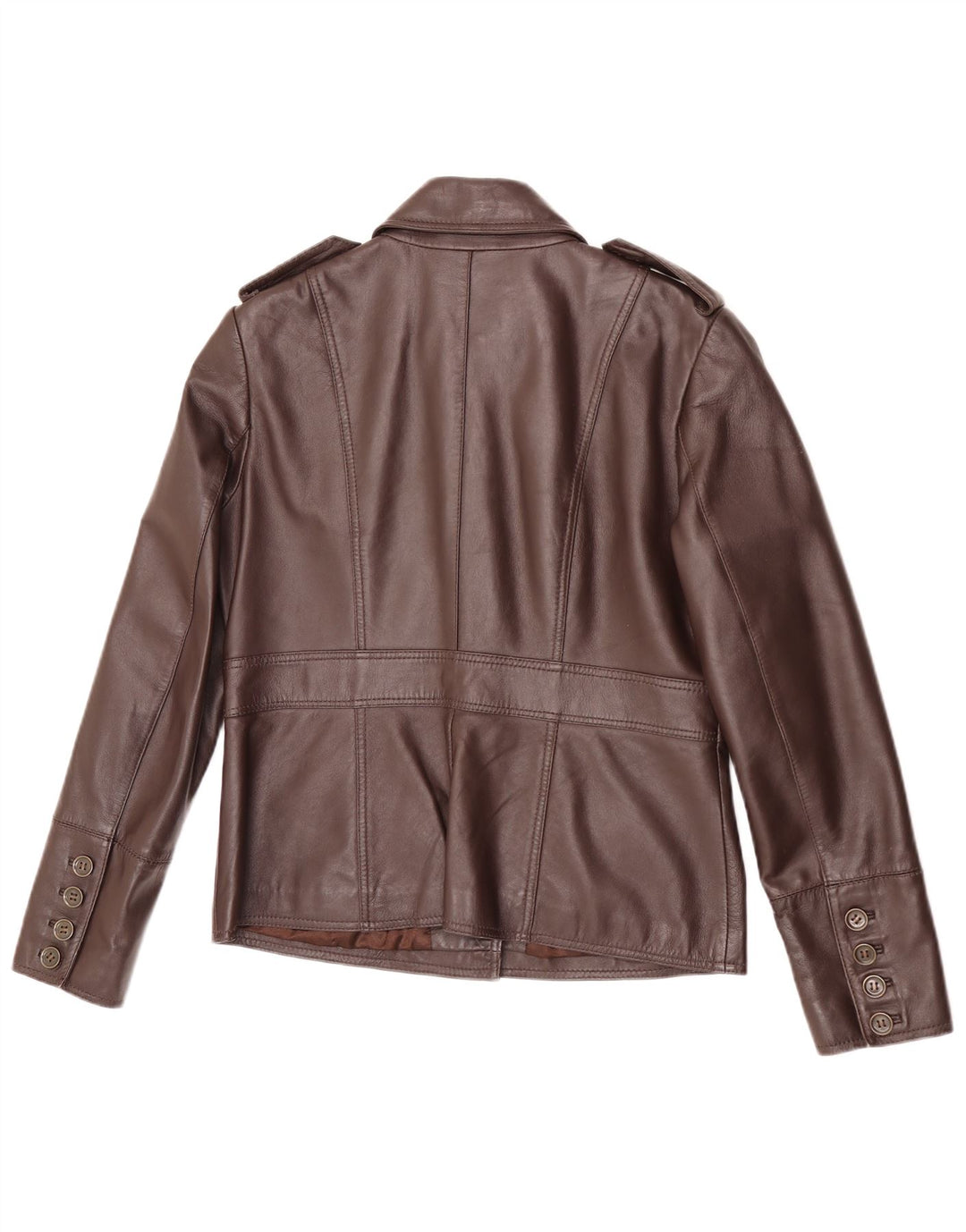 Heine Damen Militärlederjacke UK 14 Mittelbraunes Leder