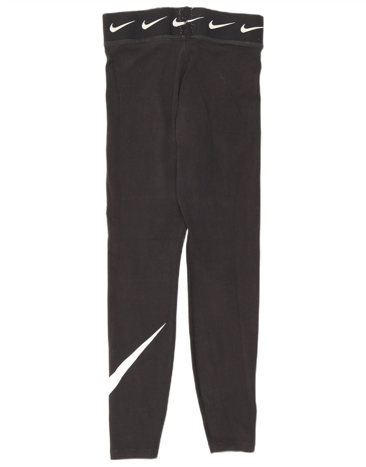 Nike Womens Graphic Leggings UK 8 Small Schwarz Baumwolle