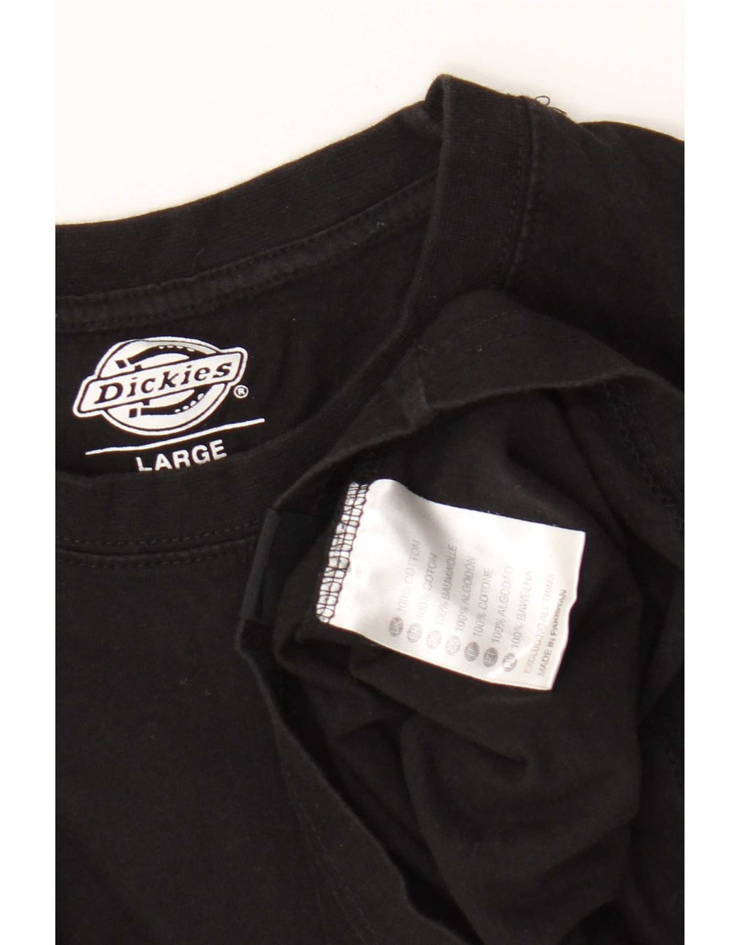 Dickies Herren T-Shirt Top Large Schwarz Baumwolle