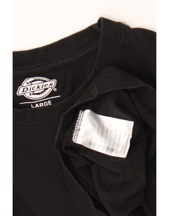 Dickies Herren T-Shirt Top Large Schwarz Baumwolle