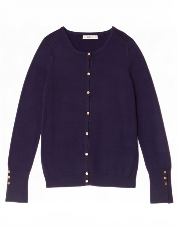 Zara Damen-Cardigan-Pullover UK 14 Large Marineblau