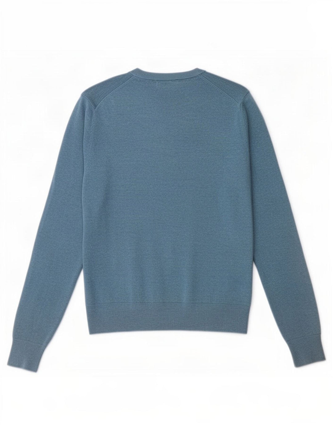 Marks & Spencer Herren-Pullover mit Rundhalsausschnitt, mittelblaue Baumwolle