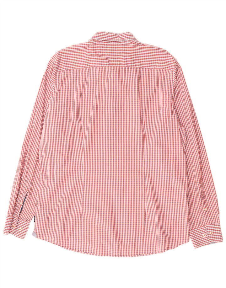 TOMMY HILFIGER Herren Slim Fit Hemd 2XL Rot Gingham Baumwolle