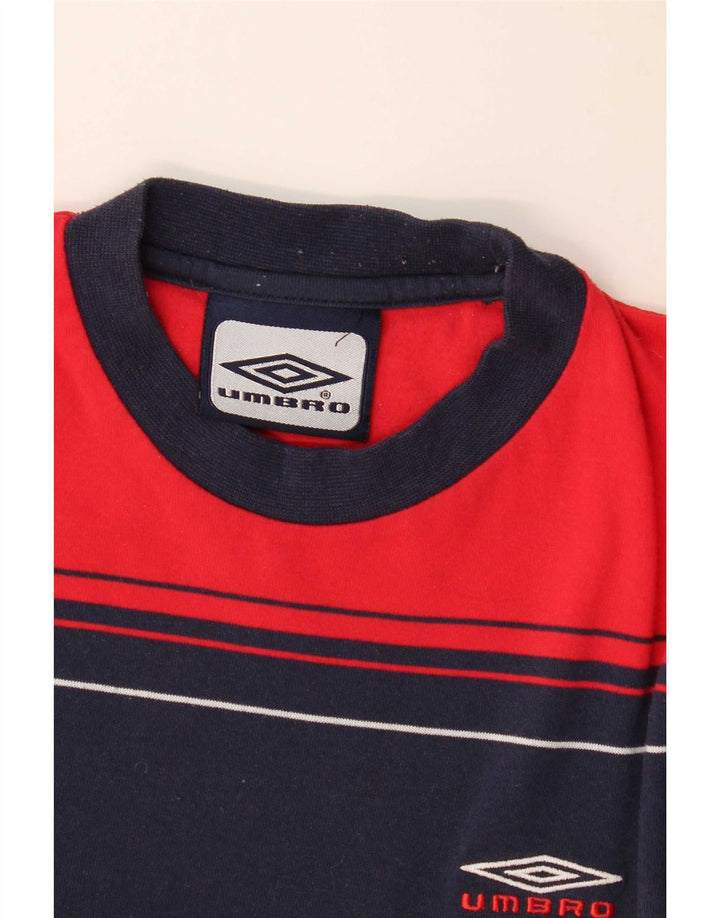 Umbro Herren-T-Shirt-Oberteil, klein, mehrfarbig, gestreift