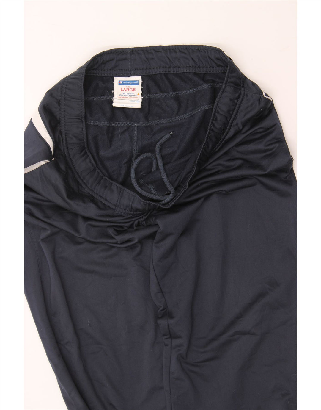 CHAMPION Mens Tracksuit Trousers Joggers Large Navy Blue Polyester Vintage Champion and Second-Hand Champion from Messina Hembry 