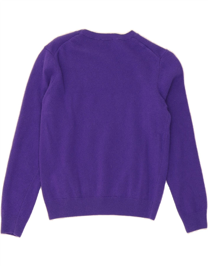 BENETTON Womens Crew Neck Jumper Sweater UK 12 Medium Purple Wool Vintage Benetton and Second-Hand Benetton from Messina Hembry 