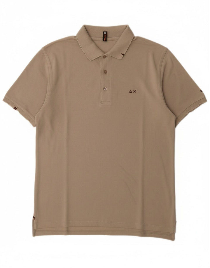 SUN68 Mens Polo Shirt Large Grey Cotton Vintage Sun68 and Second-Hand Sun68 from Messina Hembry 