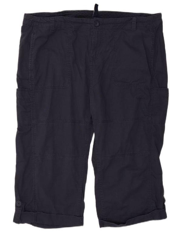 Weird Fish Damen Cargo-Bermudashorts UK 18 XL W40 Marineblaue Baumwolle