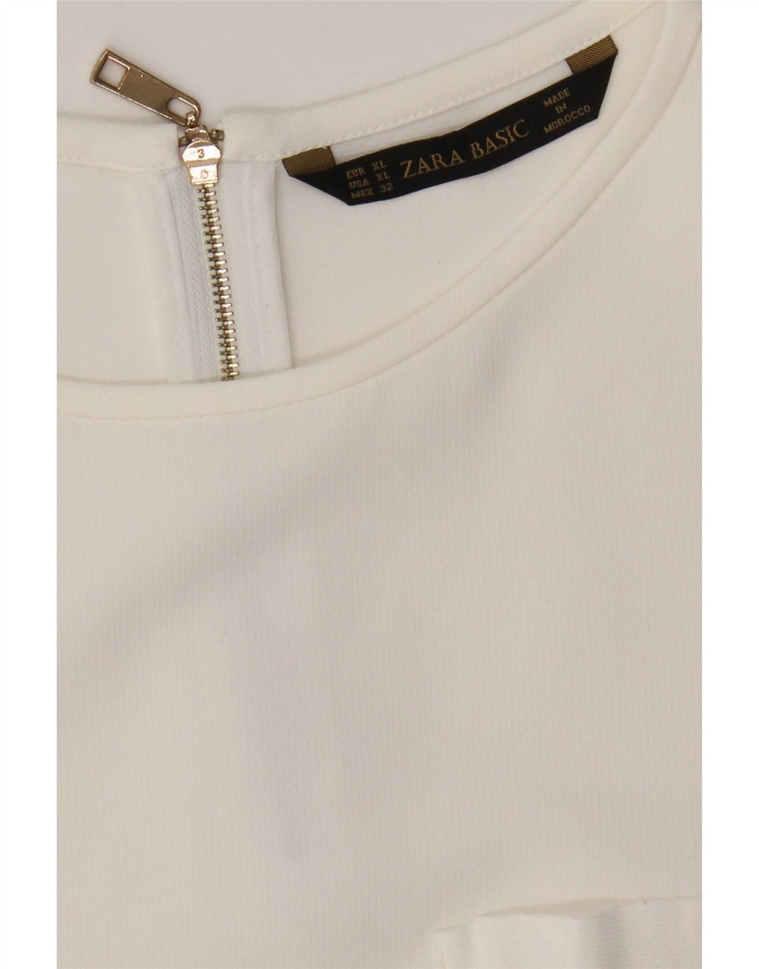 Zara Damen Bluse Top UK 18 XL Weiß