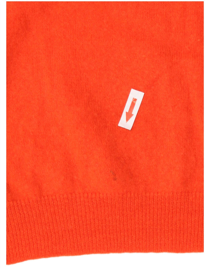 Zara Herren-Pullover mit Rundhalsausschnitt, kleine orangefarbene Wolle