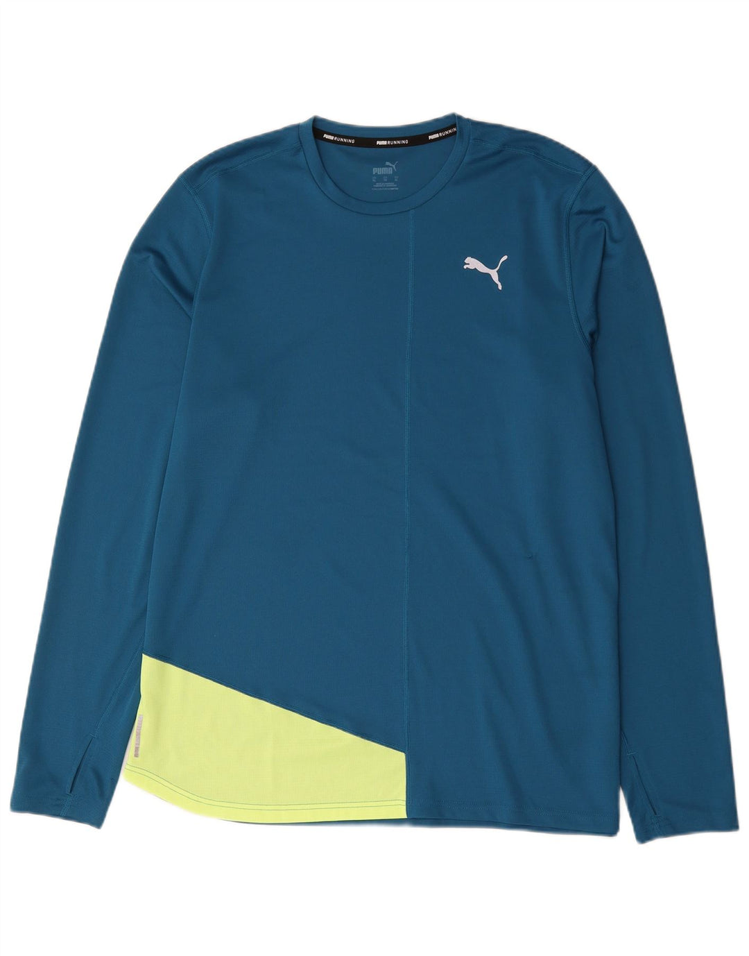 Puma Herren Top Langarm XL Blau Colourblock