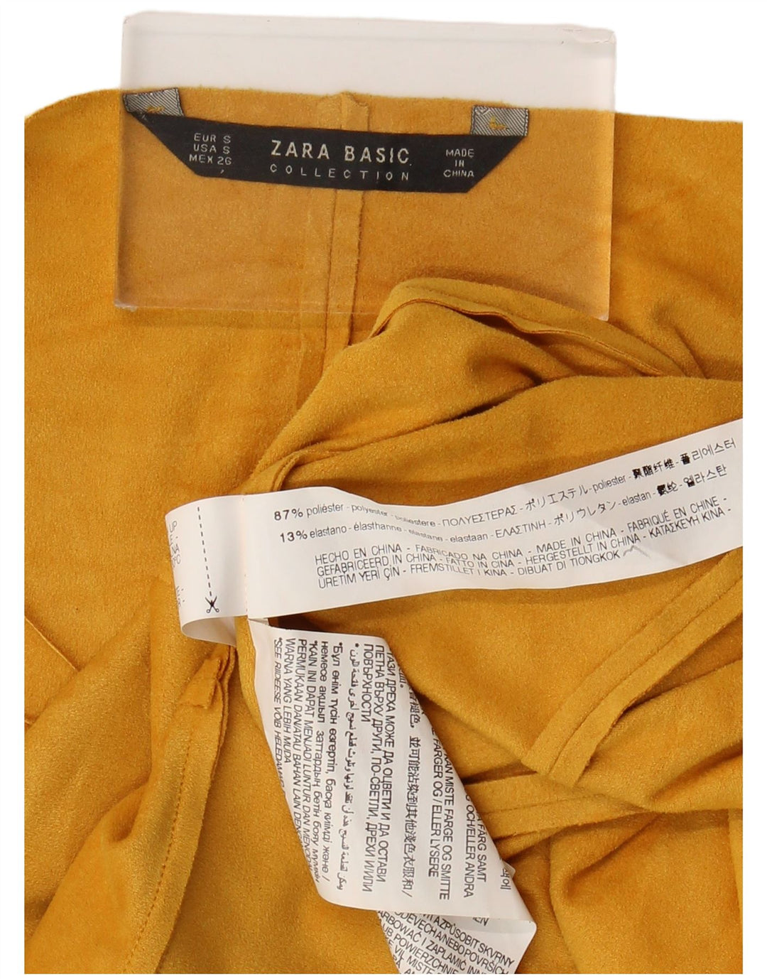 Zara Damen-Cardigan-Oberteil, Gr. 10, klein, gelb, Polyester