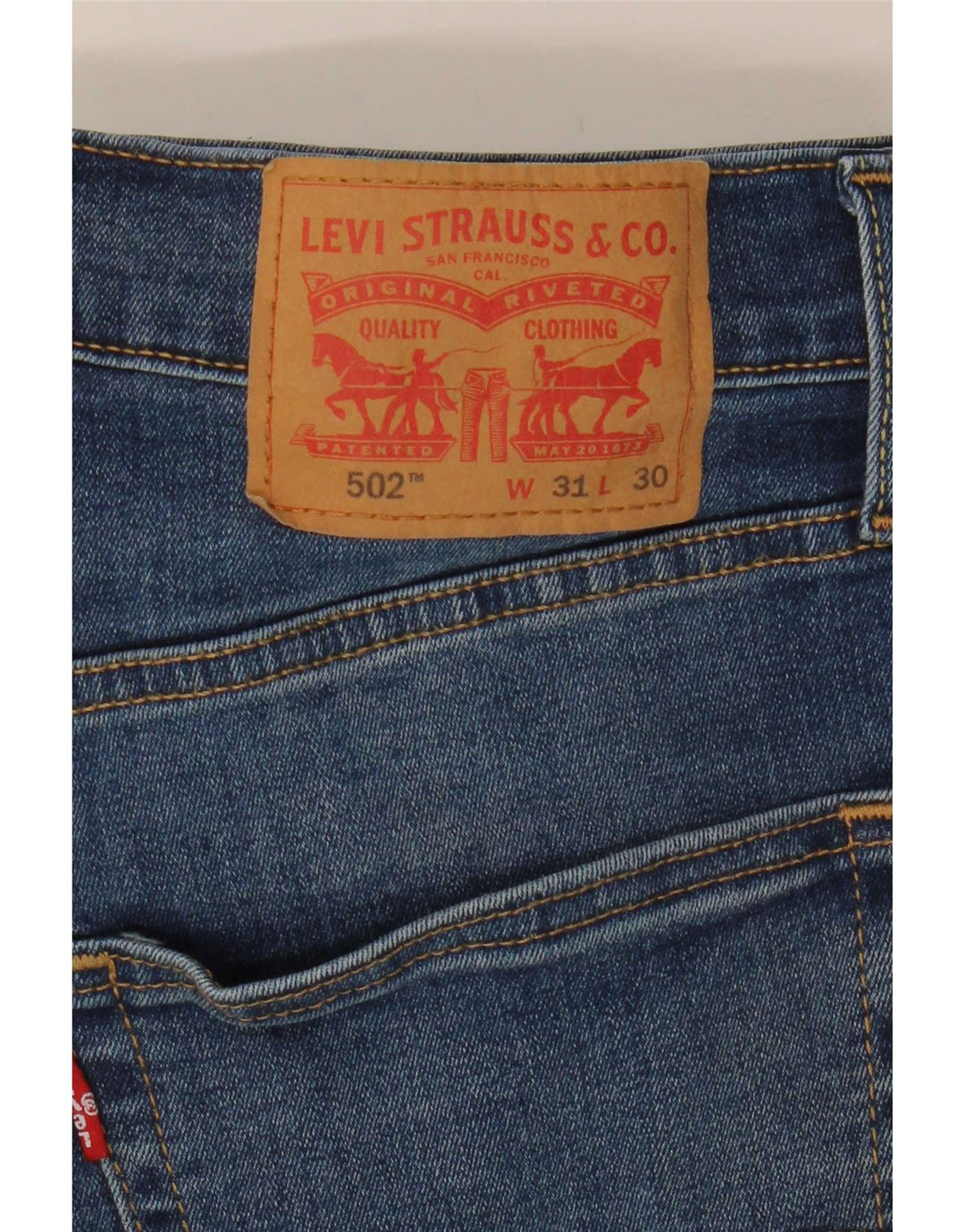 Levi's Herren 502 Tapered Jeans W31 L30 Blaue Baumwolle