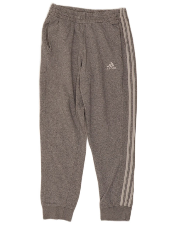 Adidas Herren-Trainingshose, Jogginghose, mittelgrau meliert