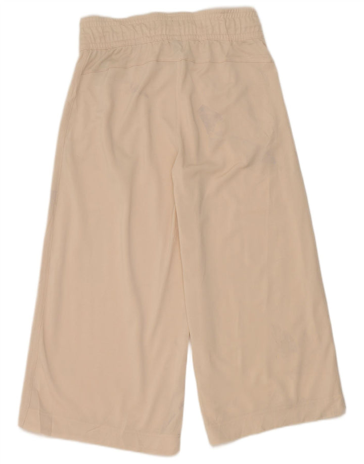 Adidas Damen Capri-Trainingshose, UK 8/10, Größe S, Beige, Polyester