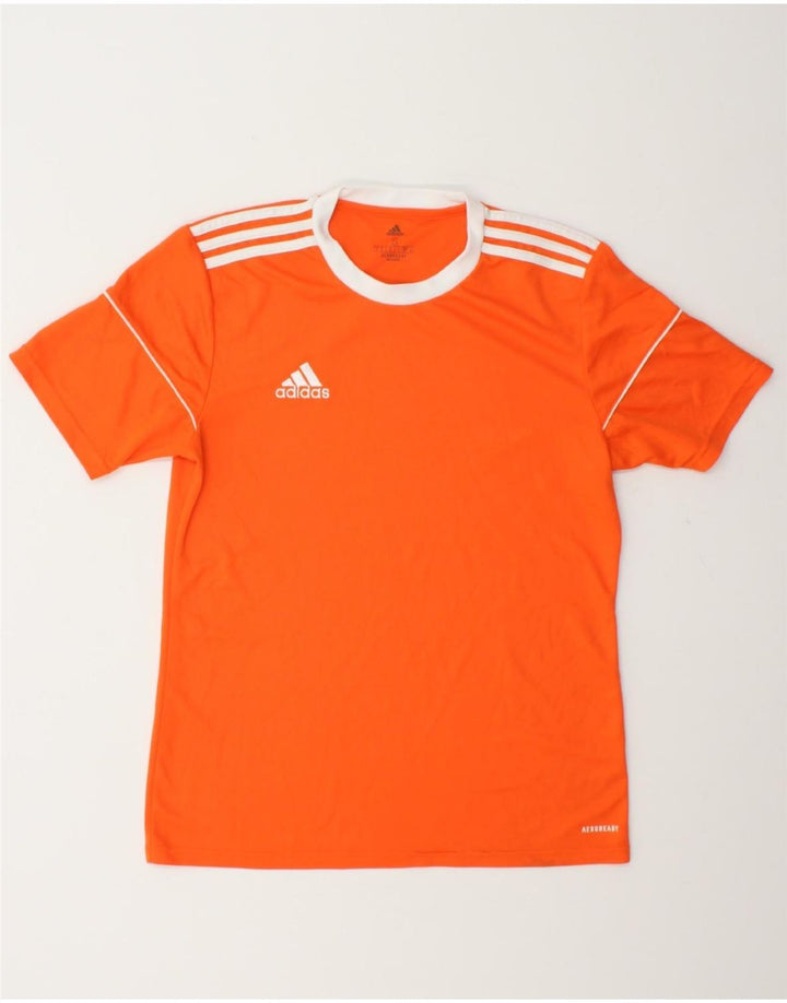 ADIDAS Mens Aeroready T-Shirt Top Small Orange Vintage Adidas and Second-Hand Adidas from Messina Hembry 