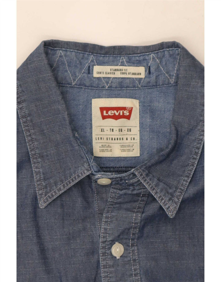 Levi's Herren Standard Fit Hemd XL Marineblau