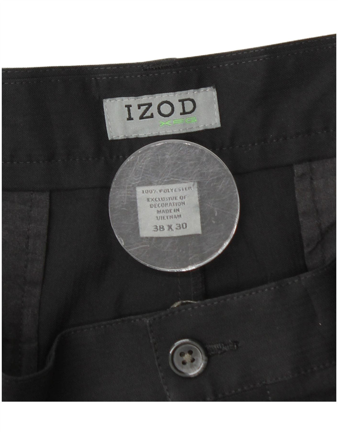 IZOD Herren Straight Cargo Hose W38 L30 Schwarz Polyester