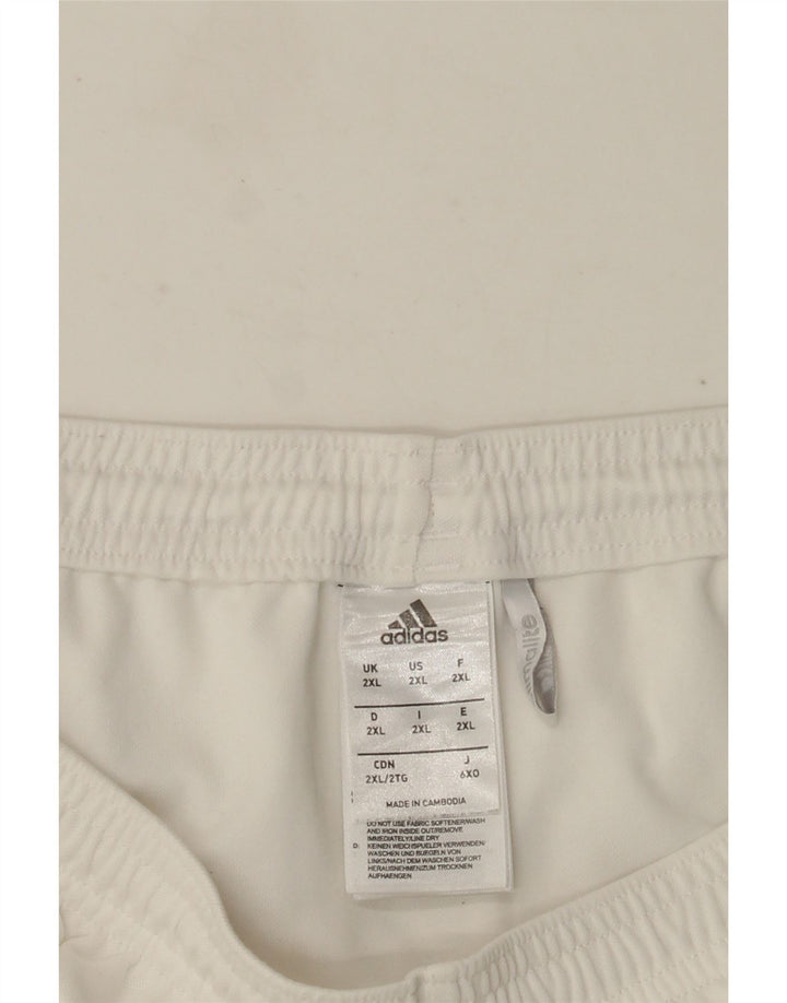 Adidas Herren Climalite Sport Shorts 2XL Weiß Polyester