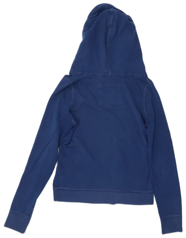 ABERCROMBIE & FITCH Damen-Pullover mit grafischem Kapuzenpullover, Gr. 14, mittleres Marineblau