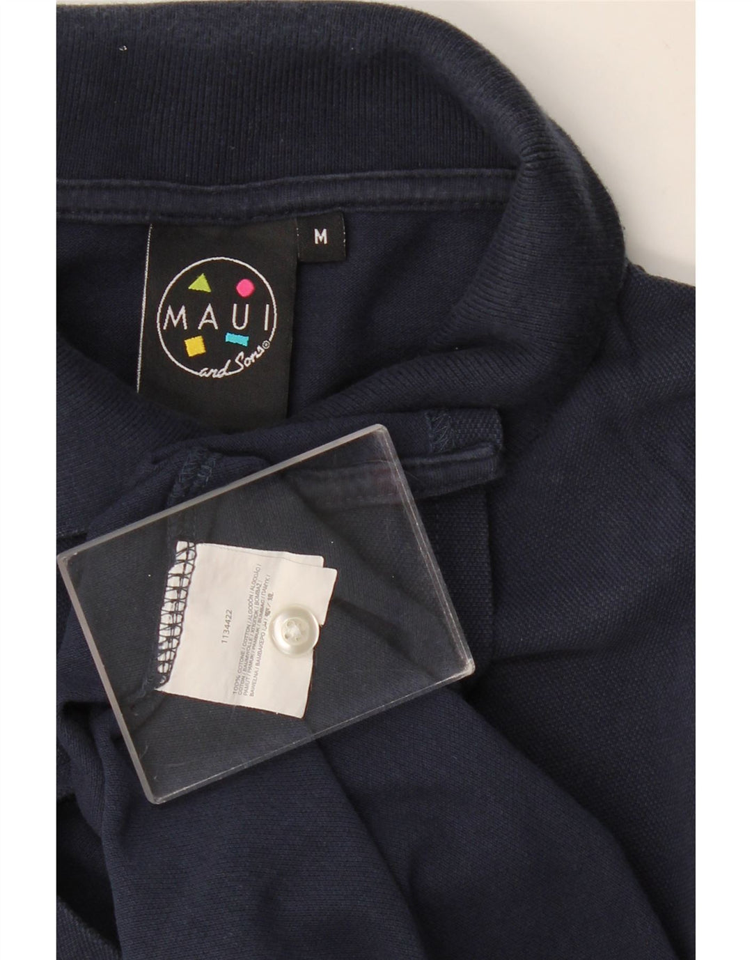 Maui and Sons Herren-Poloshirt, mittelmarineblaue Baumwolle