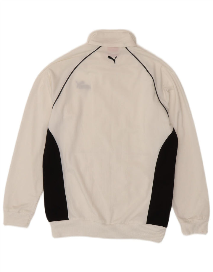 PUMA Mädchen-Trainingsanzug-Top-Jacke, 11–12 Jahre, weißes Colourblock-Polyester