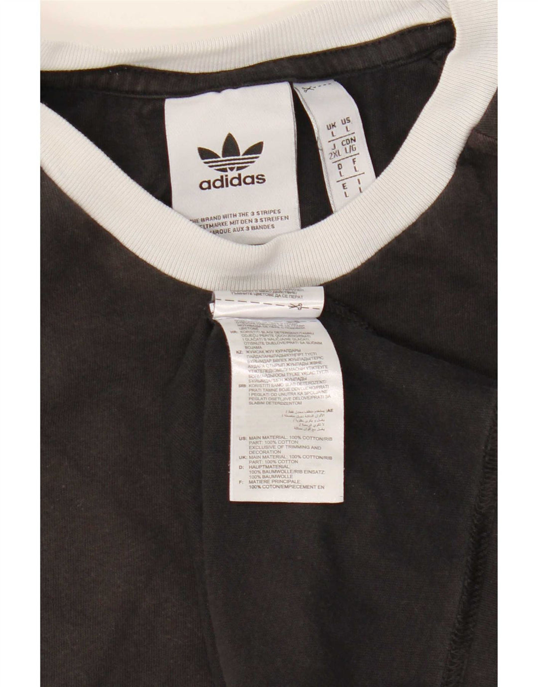 Adidas Herren T-Shirt Top Large Schwarz Baumwolle