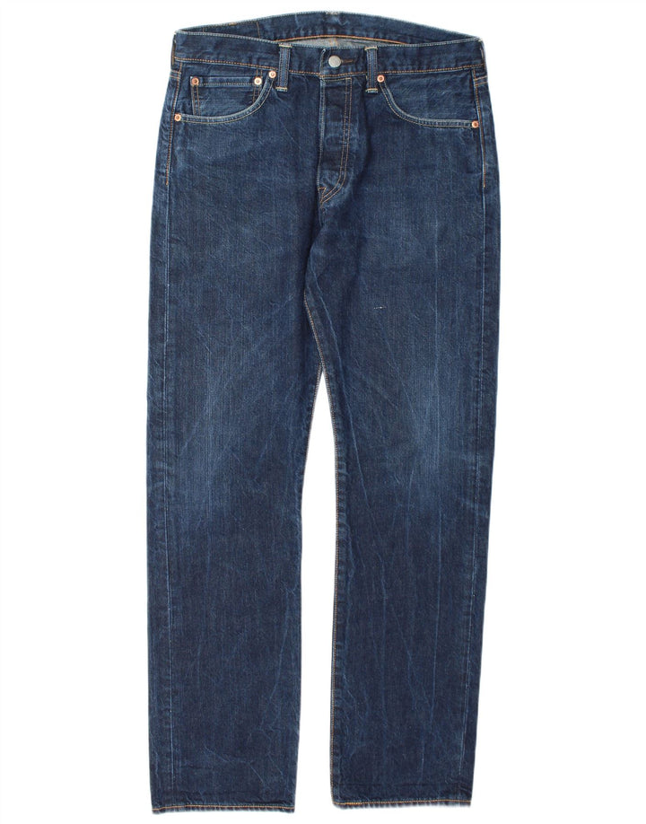 Levi's Herren 501 Straight Jeans W32 L32 Blaue Baumwolle