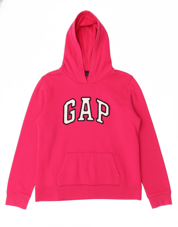 GAP Womens Graphic Hoodie Jumper UK 14 Medium Pink