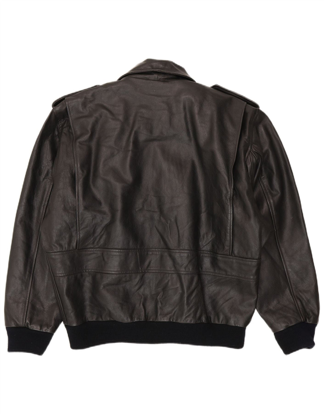 Vintage Herren Shearling Jacke IT 48 Medium Schwarz