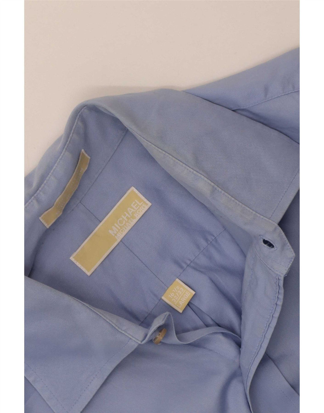 Michael Kors Herrenhemd Größe 16 1/2 große blaue Baumwolle