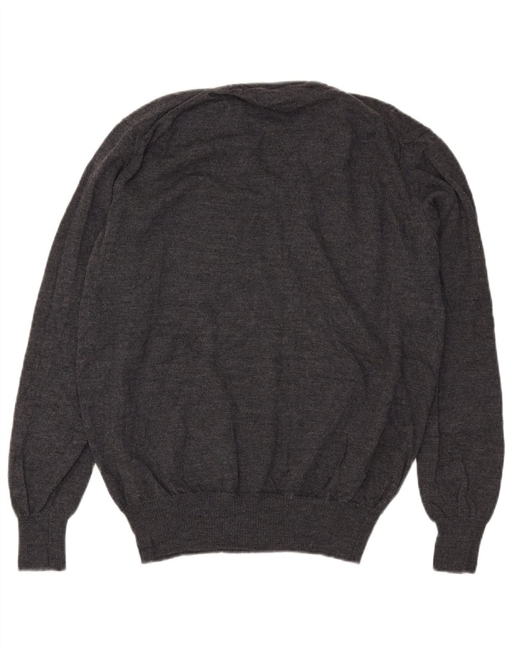 Zara Herren V-Ausschnitt Pullover Pullover XL Grau