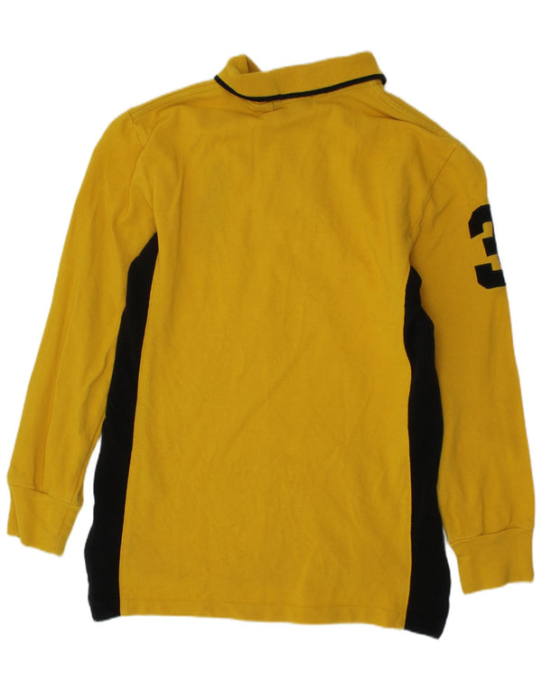 Polo Ralph Lauren Rugby-Poloshirt mit Grafik für Mädchen, 7–8 Jahre, Größe S, Gelb