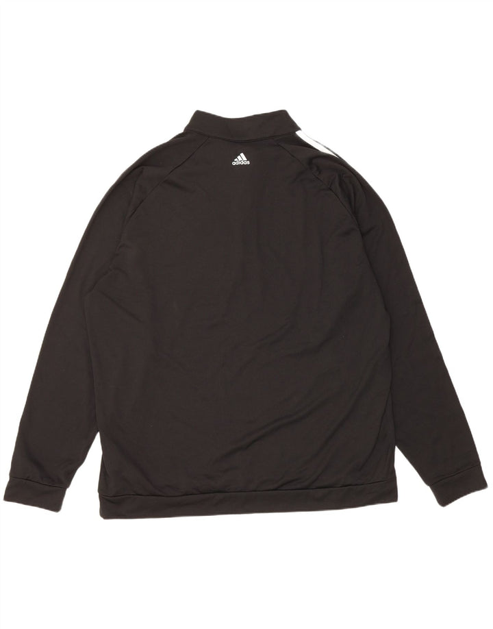 Adidas Herren-Sweatshirt mit Reißverschluss, XL, Schwarz, Polyester