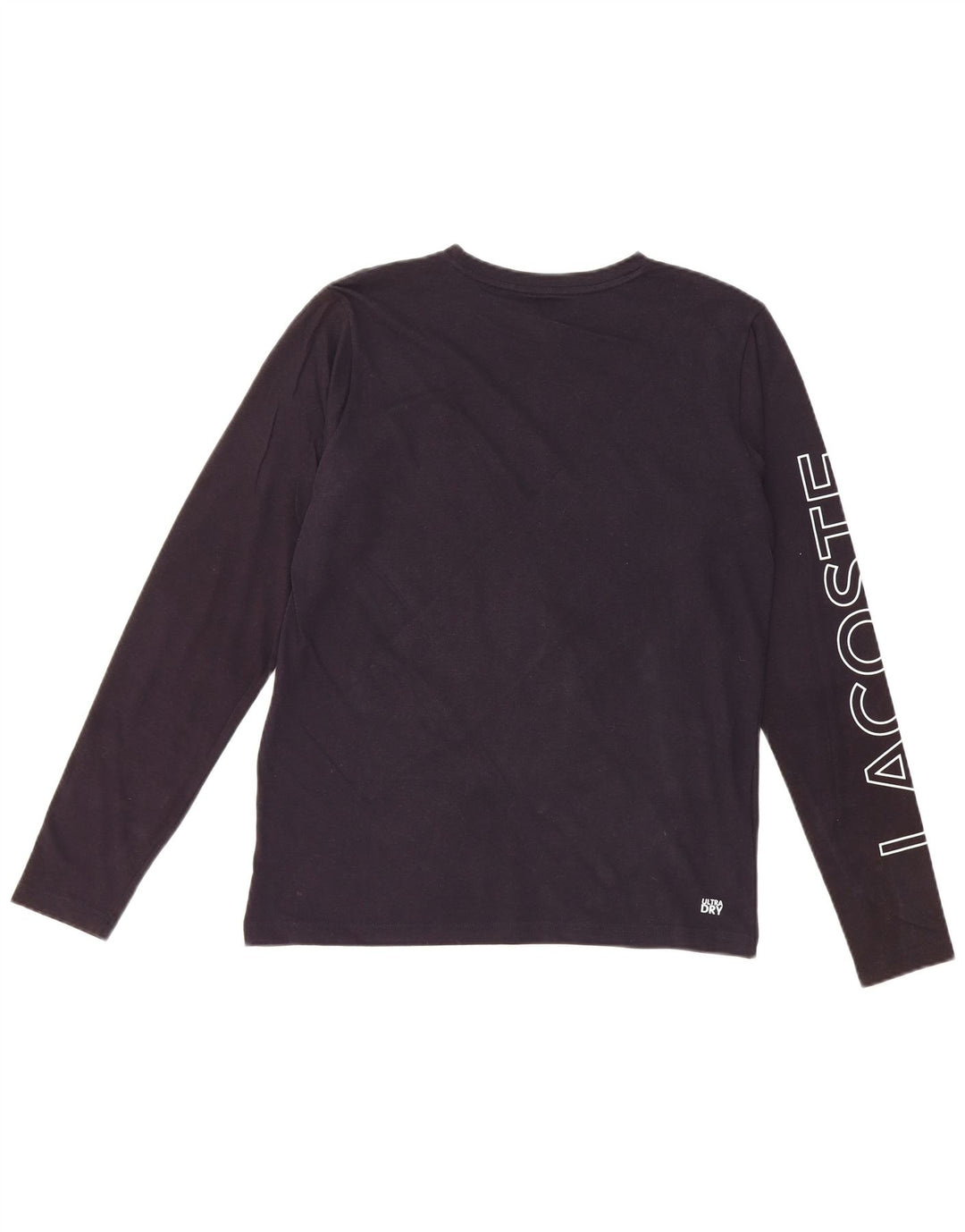 LACOSTE Jungen Grafik-Top, langärmlig, 15–16 Jahre, marineblaue Baumwolle