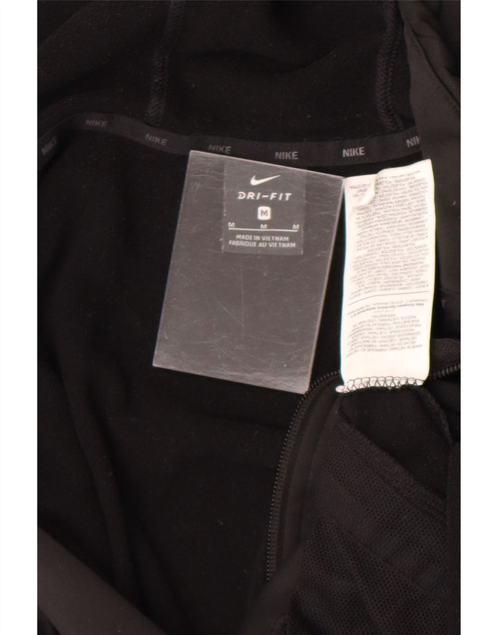 Nike Herren Dri Fit Zip Hoodie Pullover Mittelschwarzes Polyester