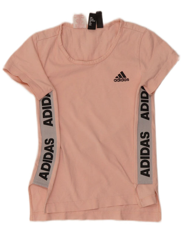 Adidas Mädchen T-Shirt mit Grafik, 9–10 Jahre, Rosa, Colourblock-Baumwolle