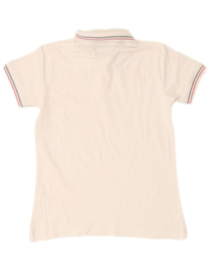 KAPPA Womens Polo Shirt UK 14 Large White Cotton