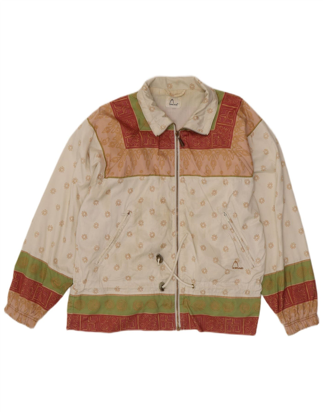 HEAD Damen Bomberjacke UK 20 2XL Weiß geblümt