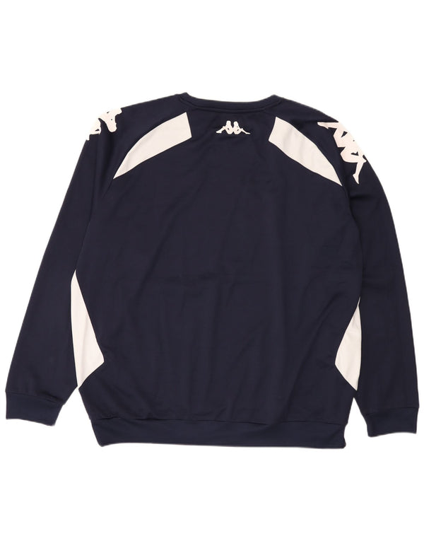 Kappa Herren Sweatshirt Pullover 3XL Marineblau Farbblock